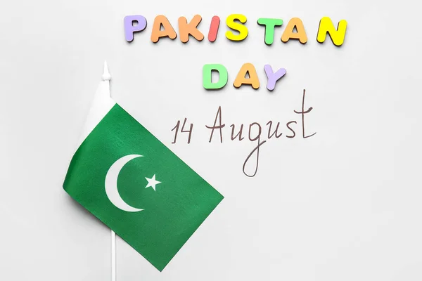 Flag Pakistan Light Background Independence Day Celebration — Stock Photo, Image