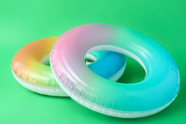 Inflatable Rings Color Background — Stock Photo, Image