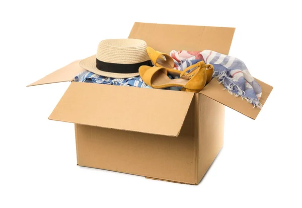 Wardrobe Box Clothes White Background — Stock Photo, Image