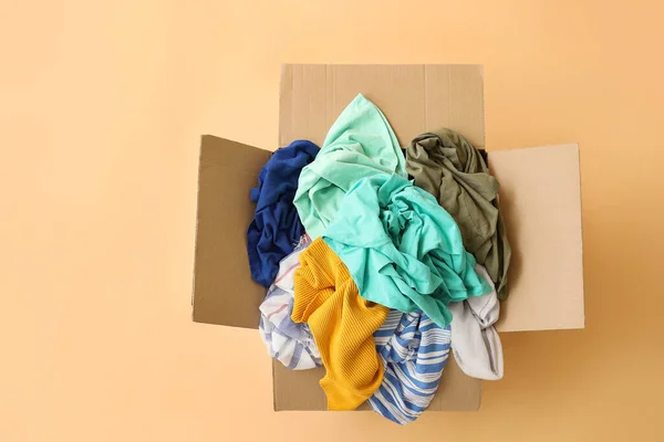 Wardrobe Box Clothes Color Background — Stock Photo, Image