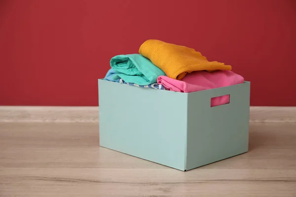 Wardrobe Box Clothes Color Wall — Stock Photo, Image