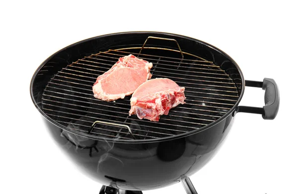 Barbecue Grill Tasty Meat White Background — Stock Photo, Image