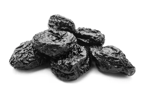 Tasty Prunes White Background — Stock Photo, Image