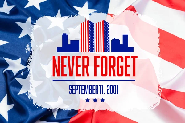 Emlékeztető Kártya 2001 Szeptember Terrortámadások Áldozatainak Nemzeti Ima Emléknapjára — Stock Fotó