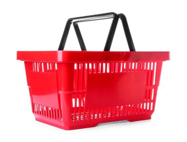 Beyaz arka planda alışveriş sepeti