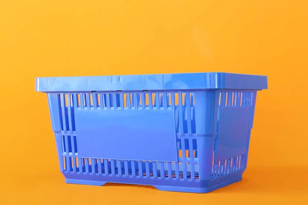 Shopping Basket Color Background — Stock Photo, Image