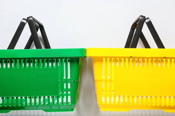 Shopping Baskets Light Background — Stock Photo, Image