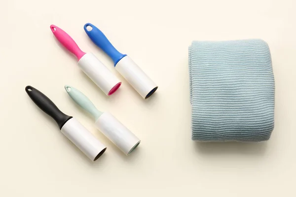 Lint Rollers Clothes Color Background — Stock Photo, Image