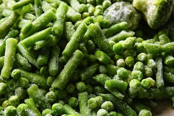 Verduras Verdes Congeladas Como Fondo Primer Plano —  Fotos de Stock