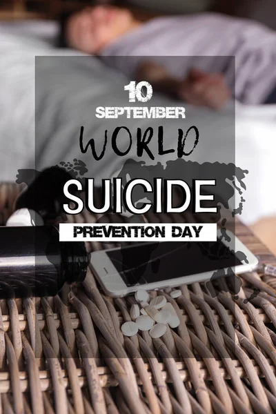 世界预防自杀日宣传卡 — 图库照片