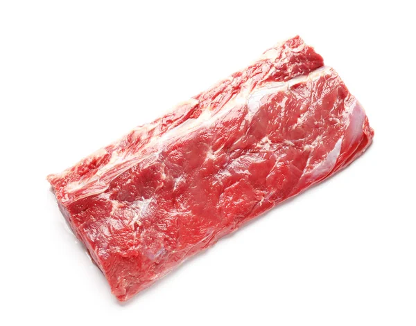 Raw Beef Brisket White Background — Fotografia de Stock