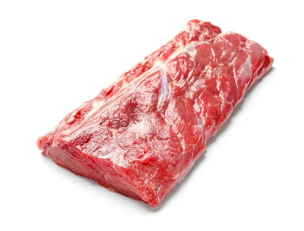 Raw Beef Brisket White Background — Fotografia de Stock