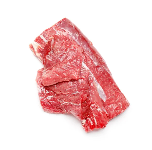 Raw Beef Brisket White Background — Φωτογραφία Αρχείου