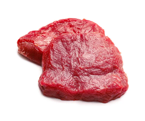 Raw Beef Meat White Background — Stock Photo, Image