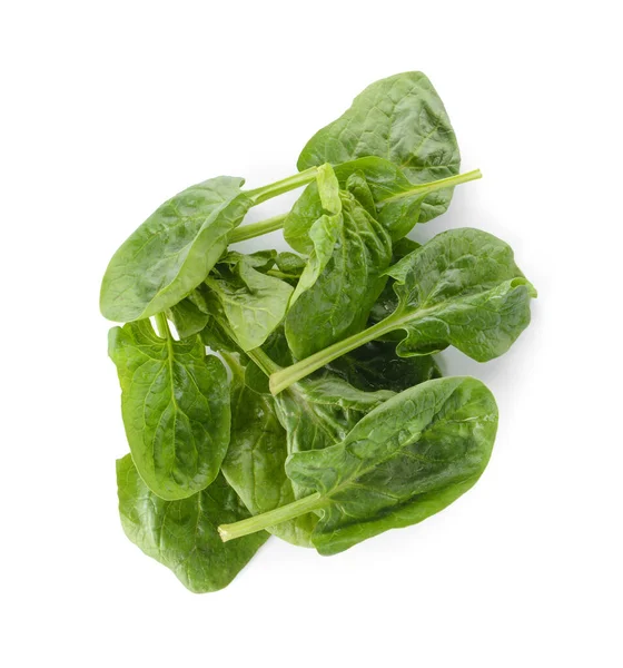 Fresh Spinach Leaves White Background — Stock Photo, Image