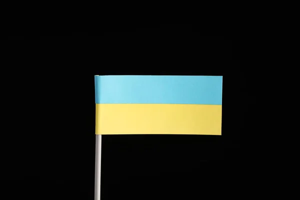 Flag Ukraine Dark Background — Stock Photo, Image