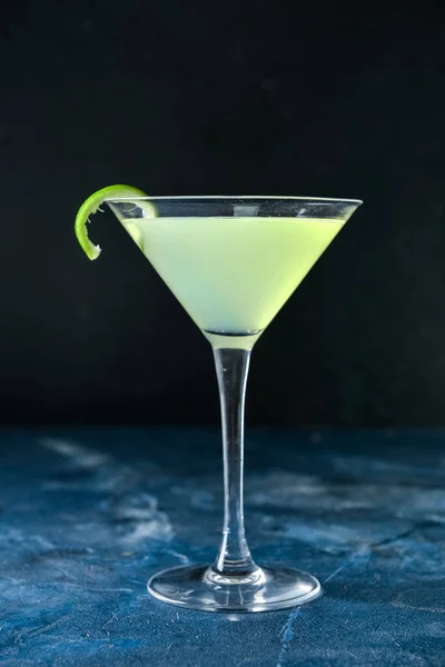 Glass Tasty Daiquiri Cocktail Dark Background — Stock Photo, Image