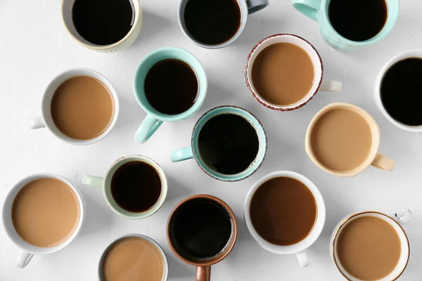 Kopjes Koffie Grunge Achtergrond — Stockfoto