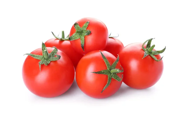 Frische Reife Tomaten Auf Weißem Hintergrund — Stockfoto
