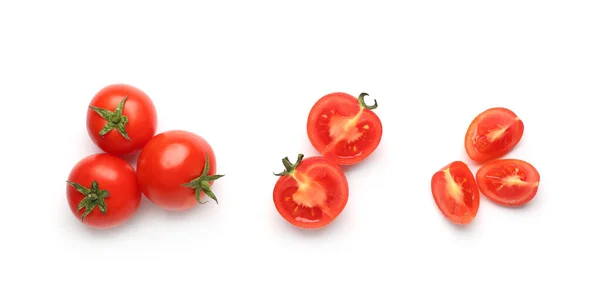 Fresh Ripe Tomatoes White Background — Stock Photo, Image