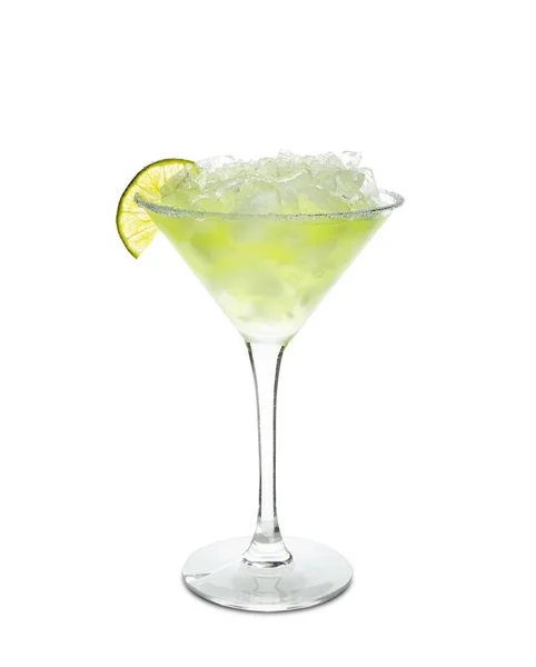 Bicchiere Cocktail Freddo Daiquiri Sfondo Bianco — Foto Stock