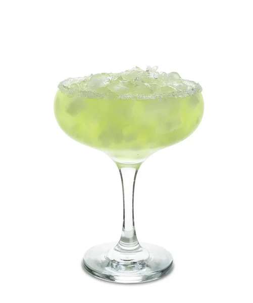 Glas Kalter Daiquiri Cocktail Auf Weißem Hintergrund — Stockfoto
