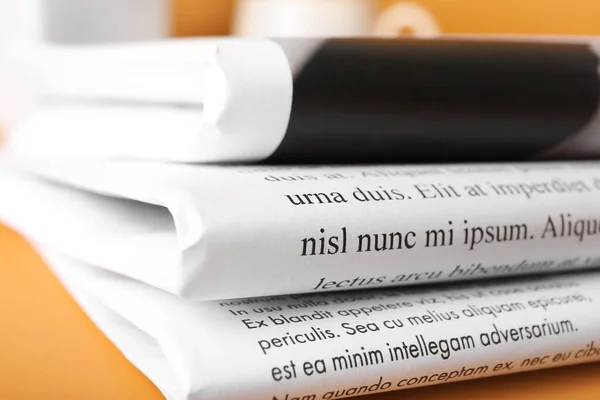 Newspapers Color Background Closeup — Stock Photo, Image