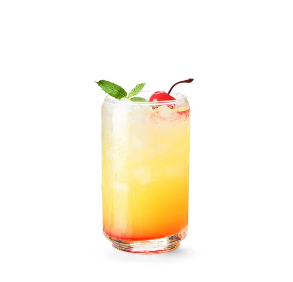 Glass Tasty Sex Beach Cocktail White Background — Stock Photo, Image