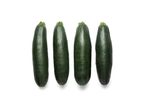 Fresh Zucchini Squashes White Background — Stock Photo, Image