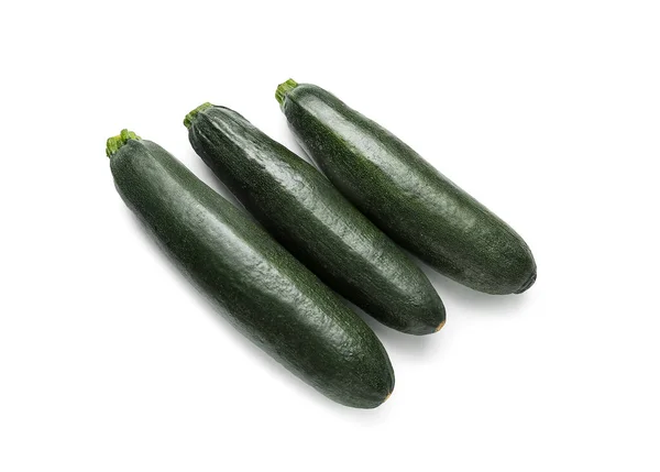 Zucchine Fresche Zucche Sfondo Bianco — Foto Stock