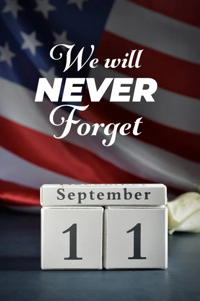 Remembrance Card National Day Prayer Remembrance Victims Terrorist Attacks September — Stock Photo, Image