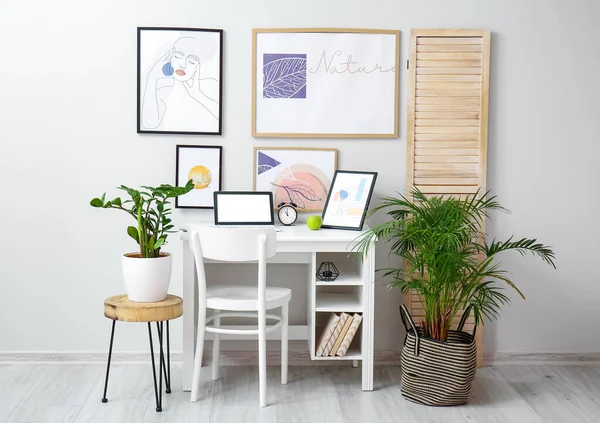 Interior Stylish Room Modern Workplace Pictures — Stock Photo, Image