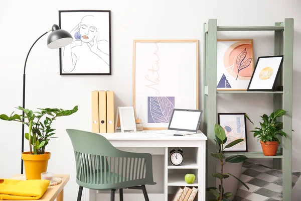 Interior Stylish Room Modern Workplace Pictures — Stock Photo, Image