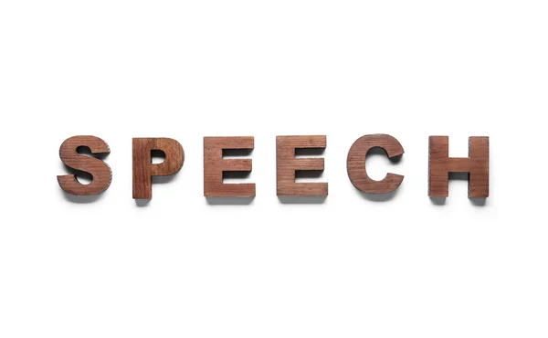 Word Speech Vit Bakgrund — Stockfoto