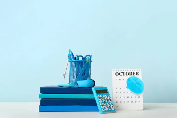 Flip Calendar Stationery Table — Stock Photo, Image