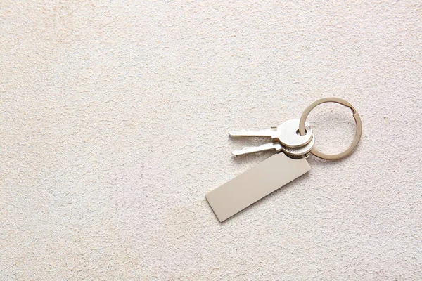 Keys Stylish Keychain Light Background — Stock Photo, Image