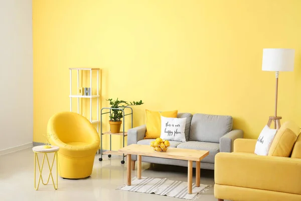 Interior Stylish Living Room — Stock Photo, Image
