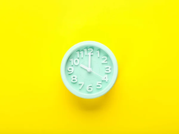 Stylish Alarm Clock Color Background — Stock Photo, Image