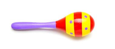 Beyaz arkaplanda Meksika marakası