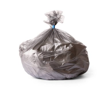 Beyaz arkaplanda çöp torbası