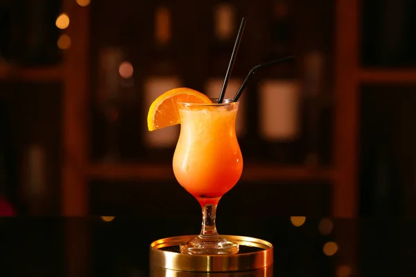 Verre Savoureux Cocktail Sex Beach Sur Table Bar — Photo