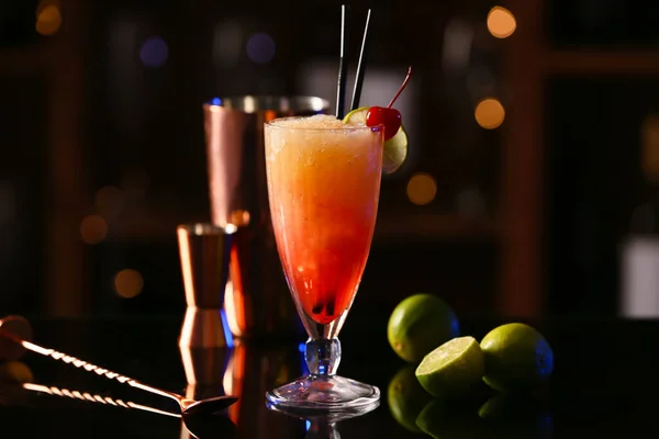 Glas Lekkere Sex Beach Cocktail Tafel Bar — Stockfoto