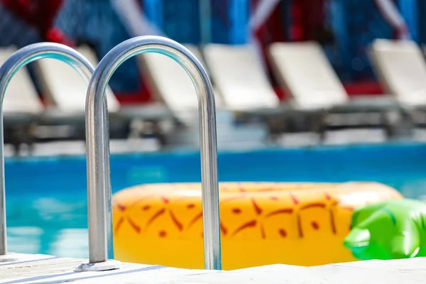 Swimming Pool Stair Sea Resort Closeup — Stock Photo, Image