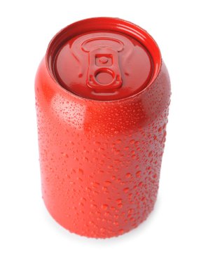 Beyaz arka planda bir kutu soda