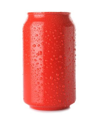 Beyaz arka planda bir kutu soda