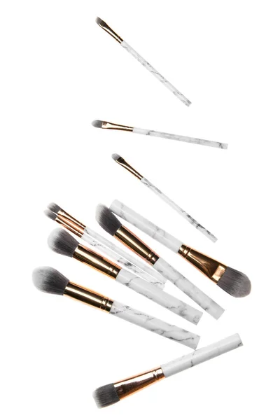 Set Cosmetic Brushes White Background — Stock Photo, Image