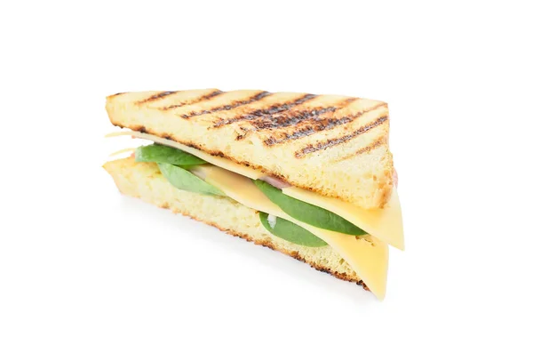 Смачний Бутерброд Білому Тлі — стокове фото