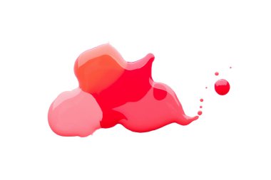 Beyaz arkaplanda tırnak cilası lekeleri