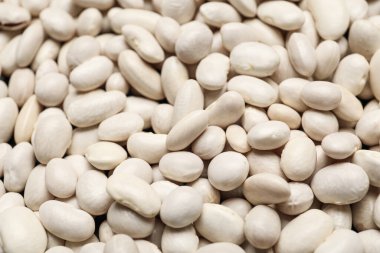 Arkaplan olarak çiğ fasulye, yakın plan