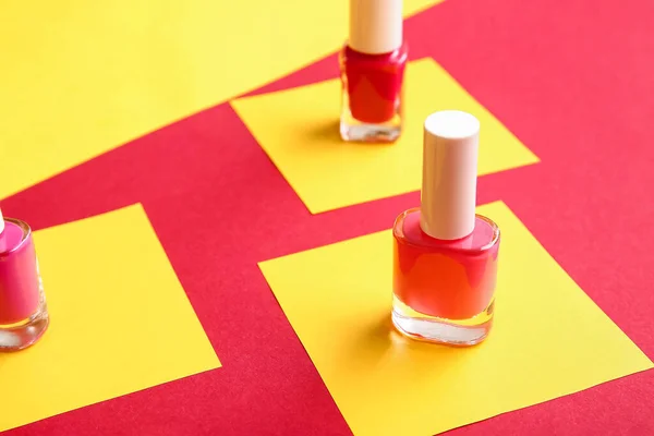 Bottle Nail Polish Color Background — Stock Photo, Image